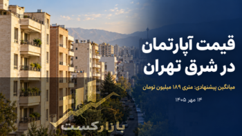 قیمت آپارتمان در شرق تهران؛ میانگین پیشنهادی به متری ۱۸۹ میلیون تومان رسید